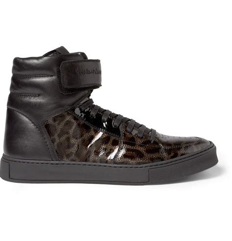 ysl mens leopard sneakers|saint laurent shoes men's sneakers.